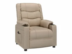Sillón Relax|Sillón de relax | Sillón reclinable eléctrico de cuero sintético color capuchino SHL5594