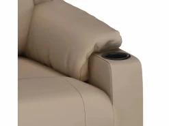 Sillón Relax|Sillón de relax | Sillón reclinable eléctrico de cuero sintético color capuchino SHL5594