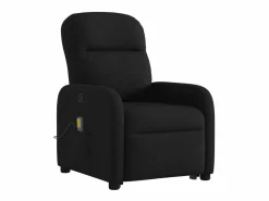 Sillón de relax | Sillón reclinable de masaje elevable tela SHL3036 Negro Sale