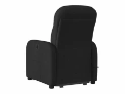 Sillón de relax | Sillón reclinable de masaje elevable tela SHL3036 Negro Sale