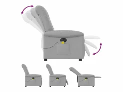Sillón De Masaje|Sillón de relax | Sillón reclinable de masaje eléctrico tela nube SHL5607