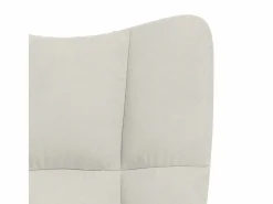 vidaxl Sillón de relax de terciopelo color blanco Crema
