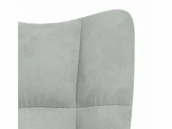 vidaxl Sillón de relax de terciopelo Gris claro Online