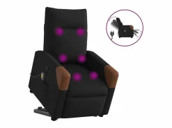 Sillón de salón | Silla | Sillón de masaje eléctrico reclinable elevable tela SHL7552 Negro