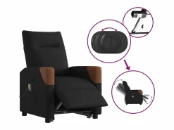 Sillón de salón | Silla | Sillón de masaje eléctrico reclinable elevable tela SHL7552 Negro