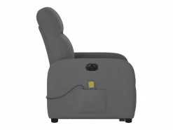 Sillón de salón | Silla | Sillón de masaje eléctrico reclinable elevable tela gris oscuro SHL8828 Gris antracita Hot