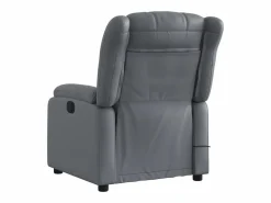 Sillón de salón | Silla | Sillón de masaje reclinable eléctrico cuero sintético SHL7935 Gris New