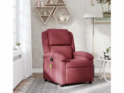 Sillón De Masaje|Sillón de salón | Silla | Sillón de masaje reclinable de tela color vino tinto SHL7235