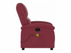 Sillón De Masaje|Sillón de salón | Silla | Sillón de masaje reclinable de tela color vino tinto SHL7235