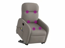 Sillón de salón | Silla | Sillón de masaje eléctrico reclinable elevable tela taupé SHL7158 Topo Sale