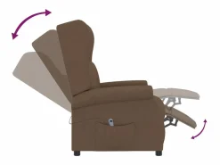 Sillón Relax|Sillón de salón | Silla | Sillón orejero reclinable eléctrico tela marrón SHL5999