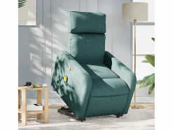 Sillón de salón | Silla | Sillón masaje eléctrico reclinable elevable tela verde oscuro SHL5032 Verde pino Sale