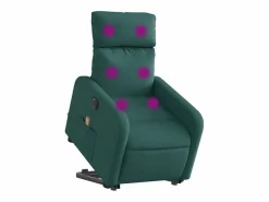 Sillón de salón | Silla | Sillón masaje eléctrico reclinable elevable tela verde oscuro SHL5032 Verde pino Sale