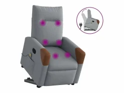 Sillón De Masaje|Sillón de salón | Silla | Sillón de masaje reclinable de pie de tela claro SHL7393
