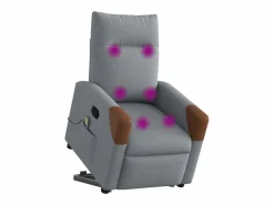Sillón De Masaje|Sillón de salón | Silla | Sillón de masaje reclinable de pie de tela claro SHL7393