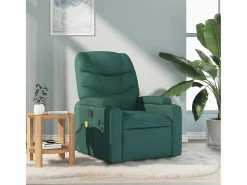 Sillón de salón | Silla | Sillón de masaje reclinable de tela verde oscuro SHL4163^ Hot