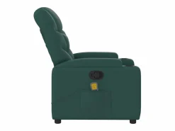 Sillón de salón | Silla | Sillón de masaje reclinable de tela verde oscuro SHL4163^ Hot