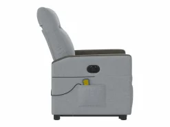 Sillón de salón | Silla | Sillón de masaje eléctrico reclinable elevable tela claro SHL5202^ New