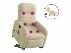 Sillón de salón | Silla | Sillón de masaje eléctrico reclinable elevable tela SHL6500^ Best