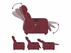 Sillón De Masaje|Sillón de salón | Silla | Sillón de masaje reclinable eléctrico tela tinto SHL4184