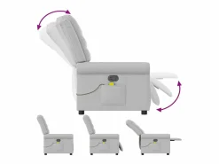 Sillón de salón | Silla | Sillón de masaje reclinable de tela nube SHL4994 Gris New