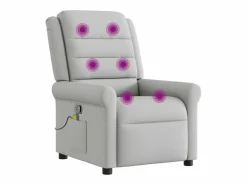 Sillón de salón | Silla | Sillón de masaje reclinable de tela nube SHL4994 Gris New