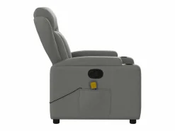 Sillón de salón | Silla | Sillón de masaje reclinable de tela gris oscuro SHL3764^ New