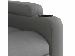Sillón de salón | Silla | Sillón de masaje reclinable de tela gris oscuro SHL3764^ New