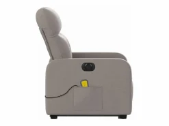 Sillón de salón | Silla | Sillón de masaje eléctrico reclinable elevable tela taupé SHL5914^ Best
