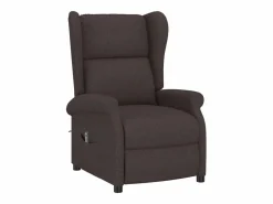Sillón de salón | Silla | Sillón orejero reclinable eléctrico de tela marrón oscuro SHL3871 Marru00f3n Sale