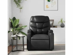 Sillón de salón | Silla | Sillón de masaje reclinable cuero sintético SHL3434 Negro Hot
