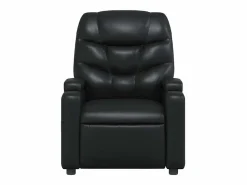 Sillón de salón | Silla | Sillón de masaje reclinable cuero sintético SHL3434 Negro Hot