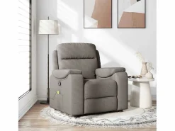 Sillón De Masaje|Sillón de salón | Silla | Sillón de masaje reclinable de tela gris taupé SHL3515