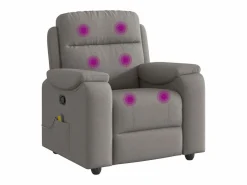 Sillón De Masaje|Sillón de salón | Silla | Sillón de masaje reclinable de tela gris taupé SHL3515
