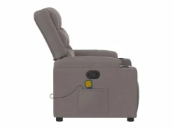 Sillón de salón | Silla | Sillón de masaje reclinable de tela gris taupé SHL7972 Topo Discount