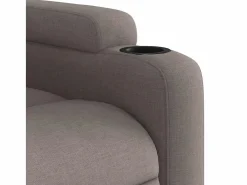 Sillón de salón | Silla | Sillón de masaje reclinable de tela gris taupé SHL6800 Topo Best