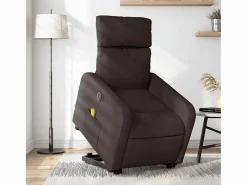 Sillón de salón | Silla | Sillón masaje eléctrico reclinable elevable tela marrón oscuro SHL8888 Marru00f3n Clearance