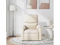 Sillón de salón | Silla | Sillón de masaje reclinable de tela SHL8021 Crema Outlet