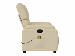 Sillón de salón | Silla | Sillón de masaje reclinable de tela SHL8021 Crema Outlet