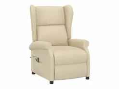 Sillón Relax|Sillón de salón | Silla | Sillón orejero reclinable eléctrico tela blanco SHL7818