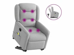 Sillón de salón | Silla | Sillón de masaje reclinable de pie de tela nube SHL9179 Gris Best