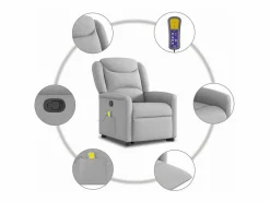 Sillón de salón | Silla | Sillón de masaje reclinable de pie de tela nube SHL9179 Gris Best