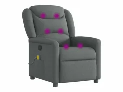 Sillón De Masaje|Sillón de salón | Silla | Sillón de masaje reclinable de tela gris oscuro SHL7928