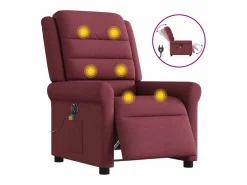 Sillón de salón | Silla | Sillón de masaje reclinable eléctrico tela tinto SHL7837 Rojo Online
