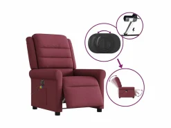 Sillón de salón | Silla | Sillón de masaje reclinable eléctrico tela tinto SHL7837 Rojo Online