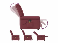 Sillón de salón | Silla | Sillón de masaje reclinable eléctrico tela tinto SHL7837 Rojo Online