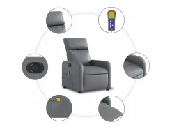 Sillón De Masaje|Sillón de salón | Silla | Sillón de masaje reclinable eléctrico cuero sintético SHL6325
