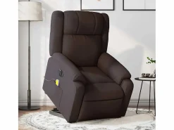 Sillón de salón | Silla | Sillón masaje eléctrico reclinable elevable tela marrón oscuro SHL5431^ Outlet