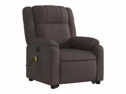 Sillón de salón | Silla | Sillón masaje eléctrico reclinable elevable tela marrón oscuro SHL5431^ Outlet