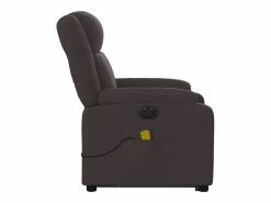 Sillón de salón | Silla | Sillón masaje eléctrico reclinable elevable tela marrón oscuro SHL5431^ Outlet